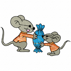 Mice Embroidery Design 7 Mice Embroidery Design 7